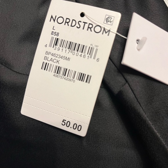 NWT BLACK SATIN DRESS - Picture 2 of 2